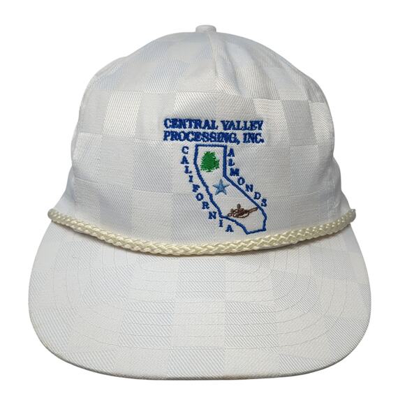 Central Valley Processing, Inc. California Almonds 5 Panel Cap White OS Rope - Picture 1 of 10